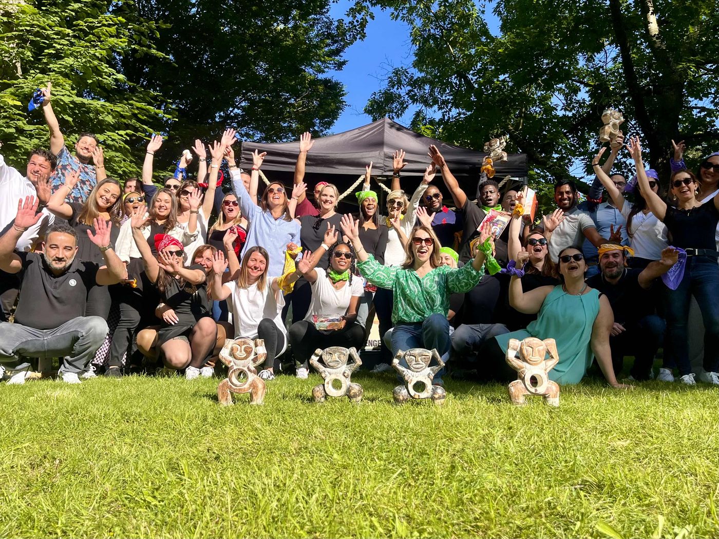 Équipe en team-building